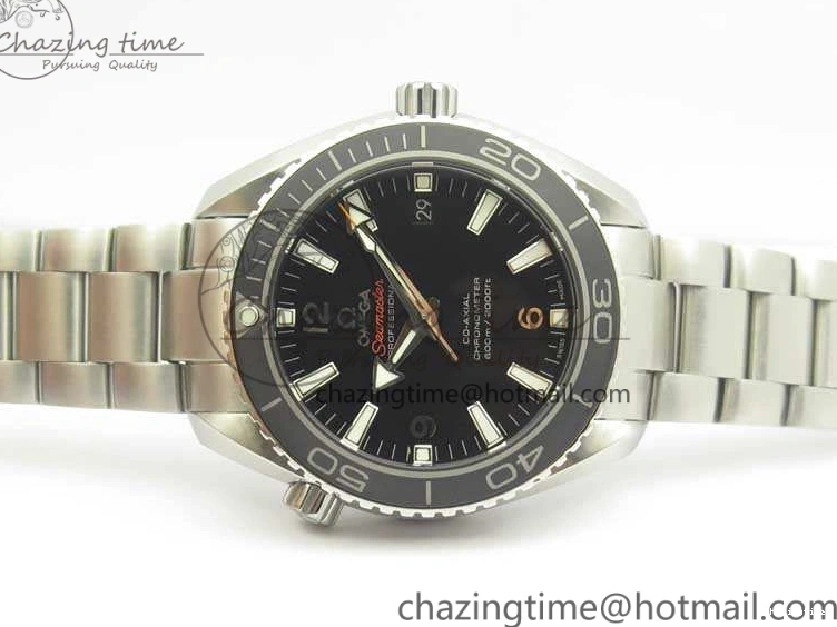0321 Sleek Planet Ocean Professional Ceramic Bezel 42mm 1:1 MK Best Edition Silver Markers On SS Bracelet A 8085